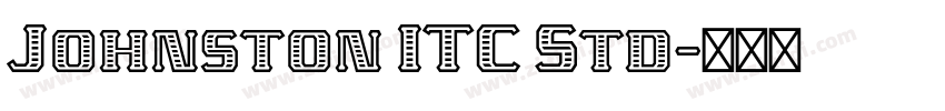 Johnston ITC Std字体转换